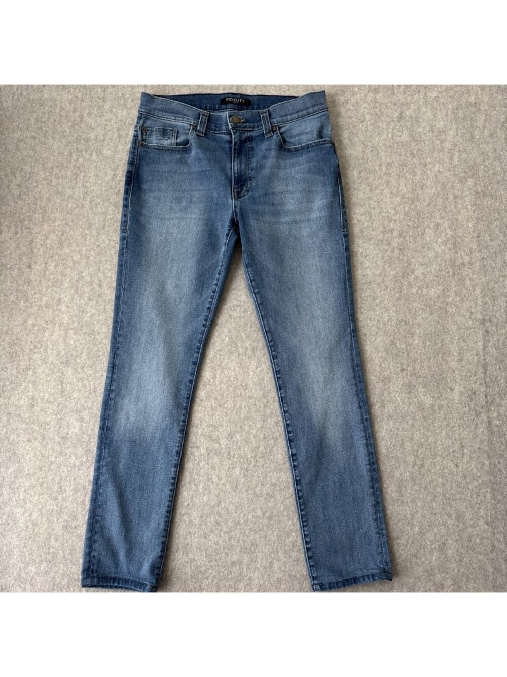 Fidelity Torino Slim Jeans Mens 31x29 Dayton Blue Stretch Made in USA